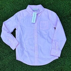 Janie and Jack Boys or Girls buttondown in Pink Size 4 NWT